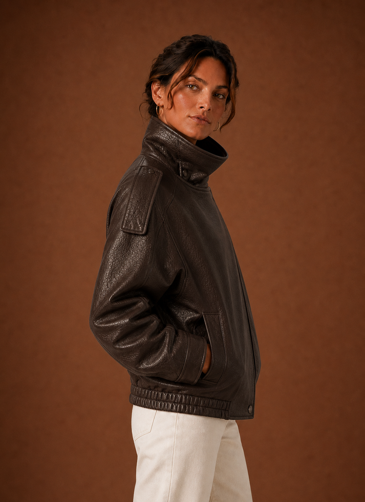 Inès – Veste Col Montant Femme