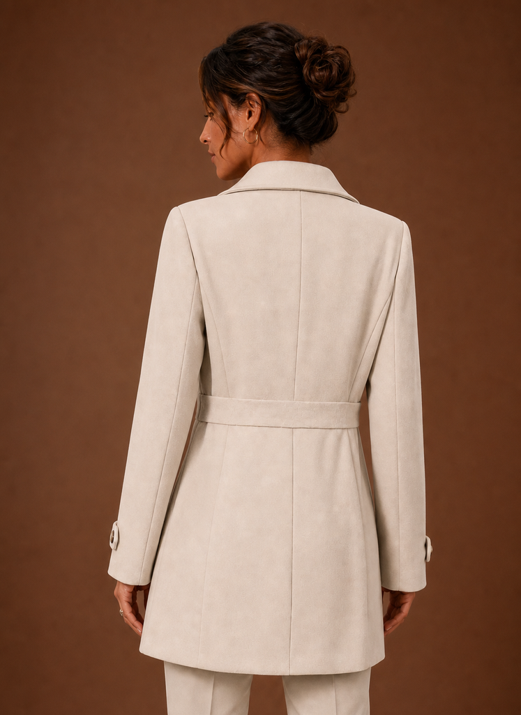 Odette – Trench Mi-Long Boutonné Femme