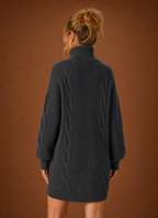 Alpine – Robe Pull Col Roulé Femme en Maille