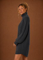 Alpine – Robe Pull Col Roulé Femme en Maille