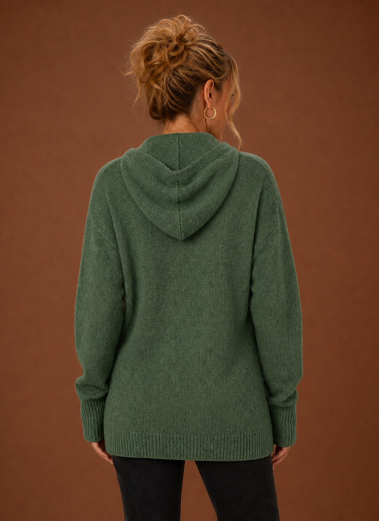 Clémence – Gilet Oversize Boutonné Femme en Maille