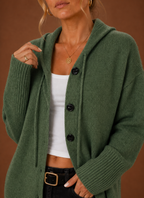 Clémence – Gilet Oversize Boutonné Femme en Maille