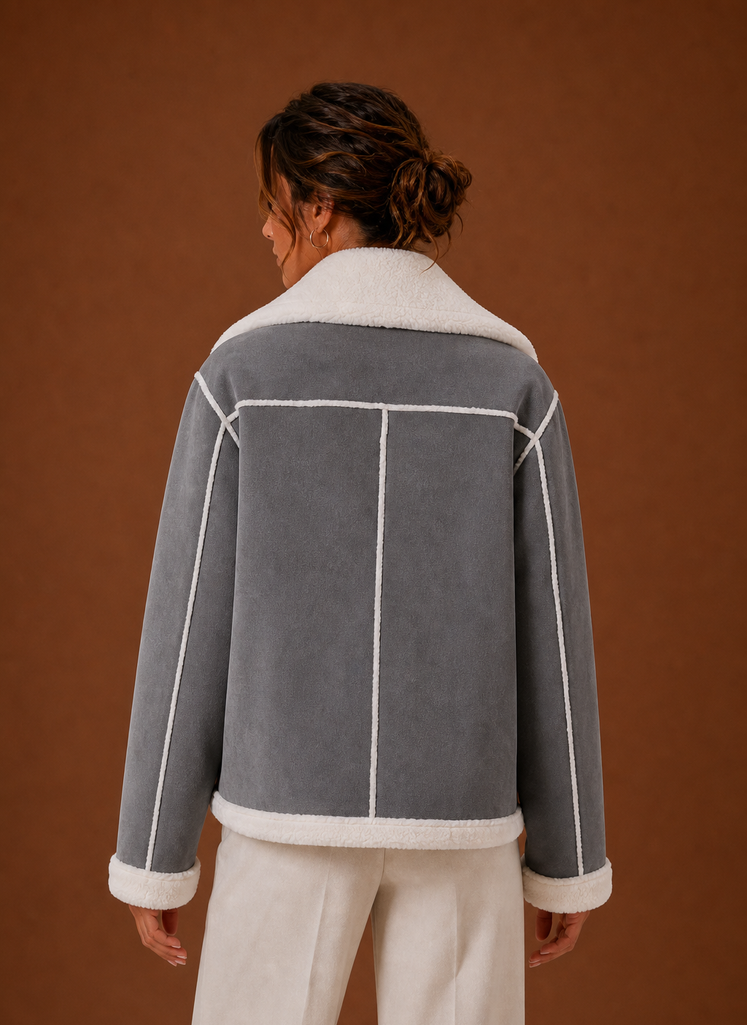 Amelia – Blouson Aviateur Femme Col Signature