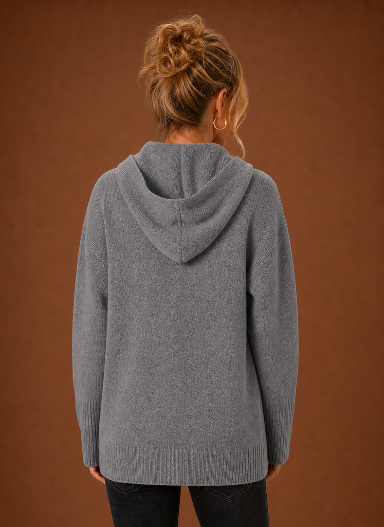 Clémence – Gilet Oversize Boutonné Femme en Maille