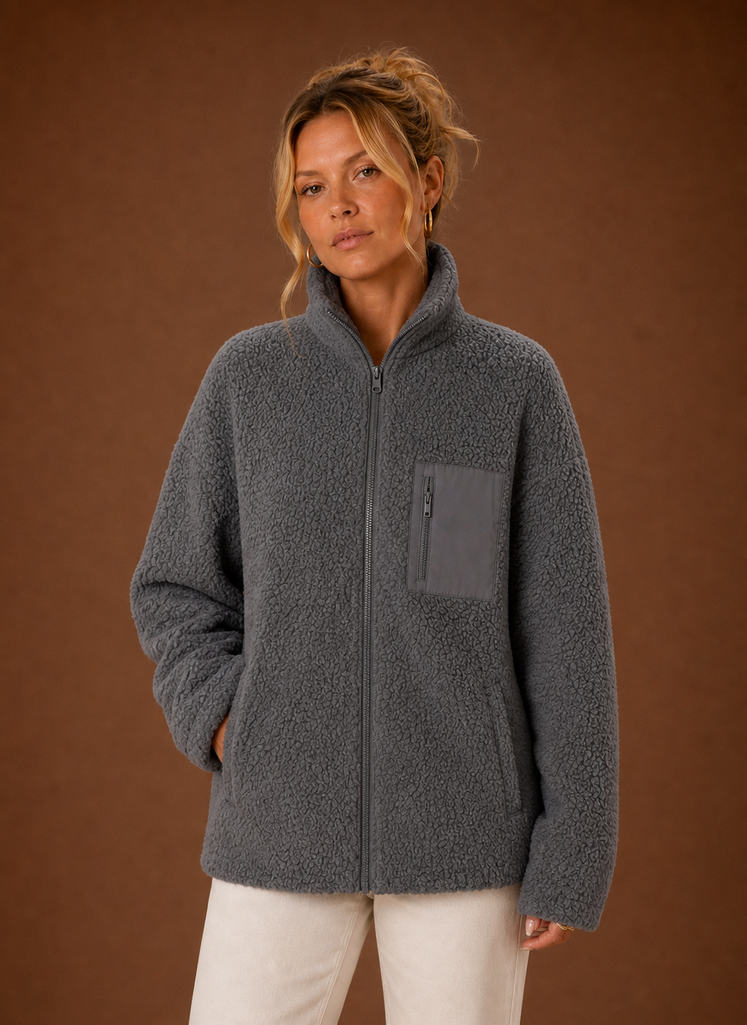 Câline – Veste Sherpa Zippée Femme
