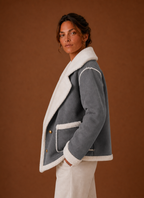 Amelia – Blouson Aviateur Femme Col Signature