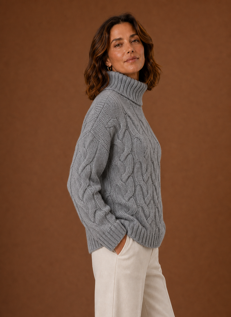Margot – Pull Maille Torsadée Femme