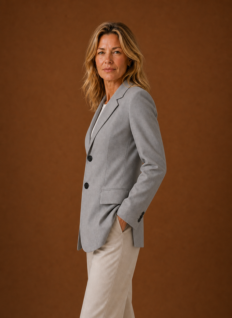 Joséphine – Blazer Long Femme Coupe Tailleur