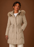 Courchevel – Doudoune Longue Femme Capuche Fausse Fourrure