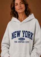 Manhattan – Sweat à Capuche Oversize Femme Imprimé New York
