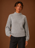 Nacre – Pull Femme Orné de Perles