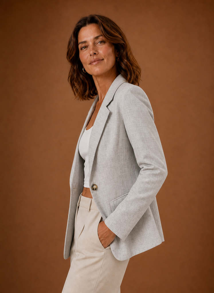 Victoire – Blazer Cintré Femme Un Bouton