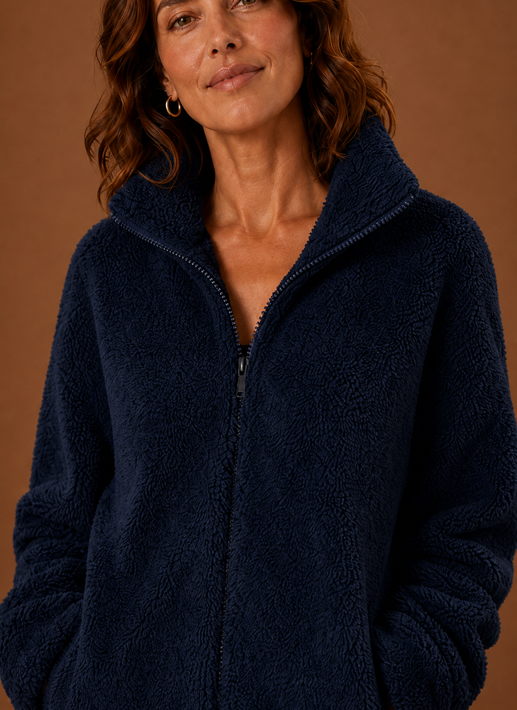 Anouk – Veste Polaire Sherpa Zippée Femme