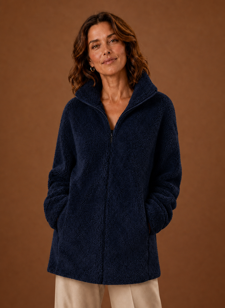 Anouk – Veste Polaire Sherpa Zippée Femme
