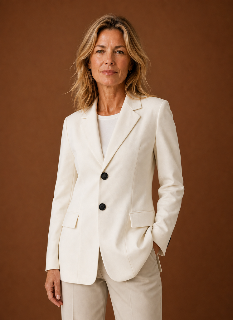 Joséphine – Blazer Long Femme Coupe Tailleur