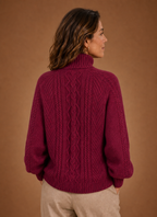 Cerise – Pull Maille Torsadée Femme