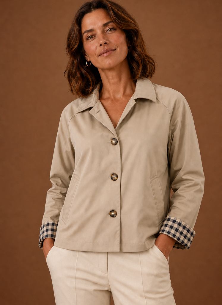 Camille – Veste Légère Boutonnée Femme