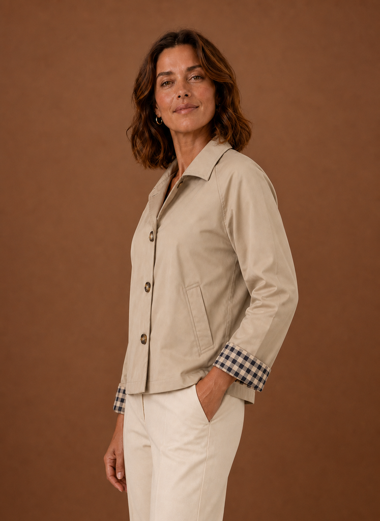 Camille – Veste Légère Boutonnée Femme