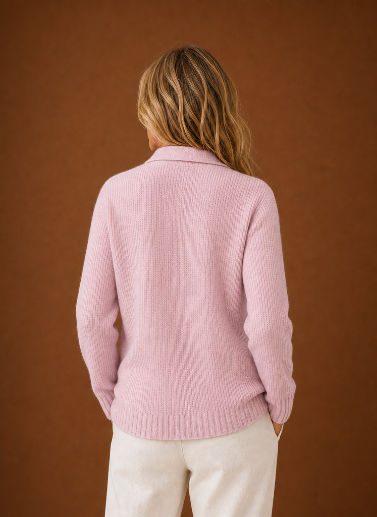 Pétale – Gilet Boutonné Femme en Maille