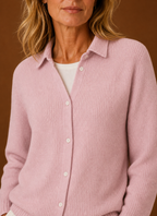 Pétale – Gilet Boutonné Femme en Maille