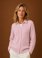 Pétale – Gilet Boutonné Femme en Maille