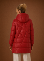 Rubis – Doudoune Longue à Capuche Femme
