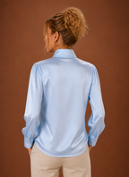 Sophie – Chemisier Effet Satin Femme Col Lavallière