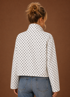 Mimi – Veste Légère à Pois Femme Cordon de Serrage