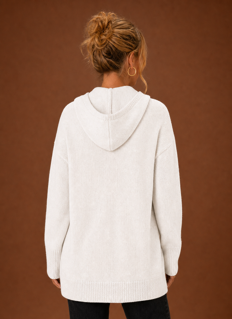 Clémence – Gilet Oversize Boutonné Femme en Maille