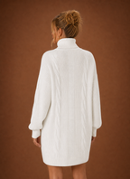 Alpine – Robe Pull Col Roulé Femme en Maille