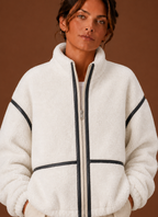 Capucine – Veste Sherpa Zippée Femme Col Montant