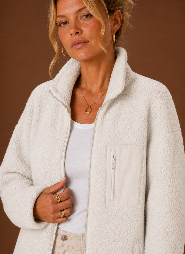 Câline – Veste Sherpa Zippée Femme