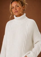 Alpine – Robe Pull Col Roulé Femme en Maille