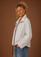 Mimi – Veste Légère à Pois Femme Cordon de Serrage
