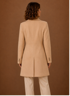 Charlotte – Manteau Long Croisé Femme Coupe Tailleur