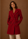 Charlotte – Manteau Long Croisé Femme Coupe Tailleur