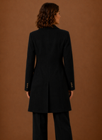 Charlotte – Manteau Long Croisé Femme Coupe Tailleur