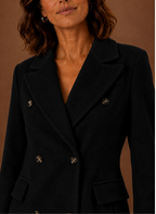 Charlotte – Manteau Long Croisé Femme Coupe Tailleur