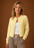 Mélanie – Gilet Col Rond Boutonné Femme en Maille